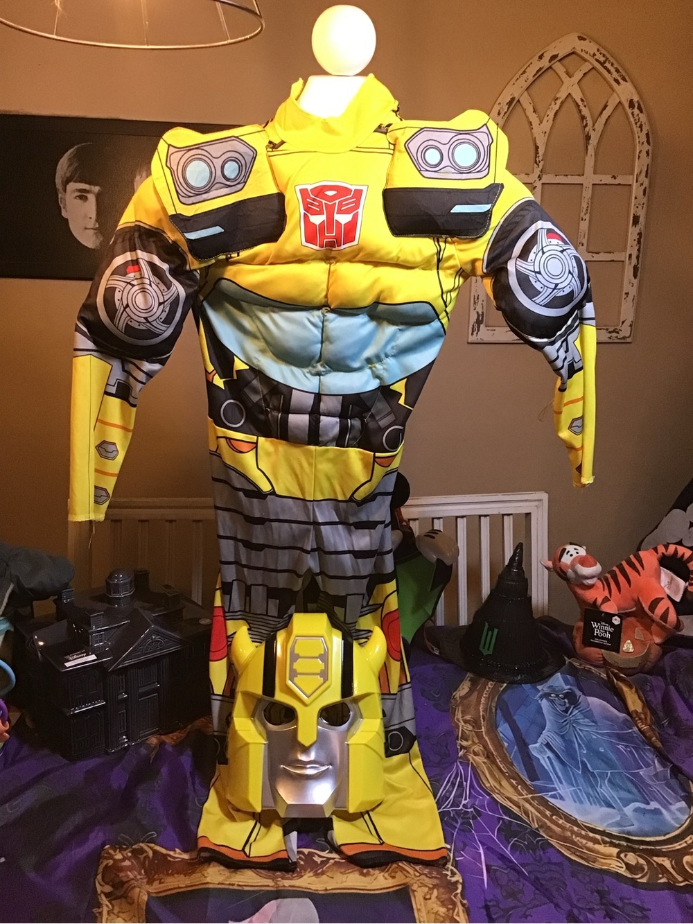 Transformers bumblebee halloween child costume one size w/mask